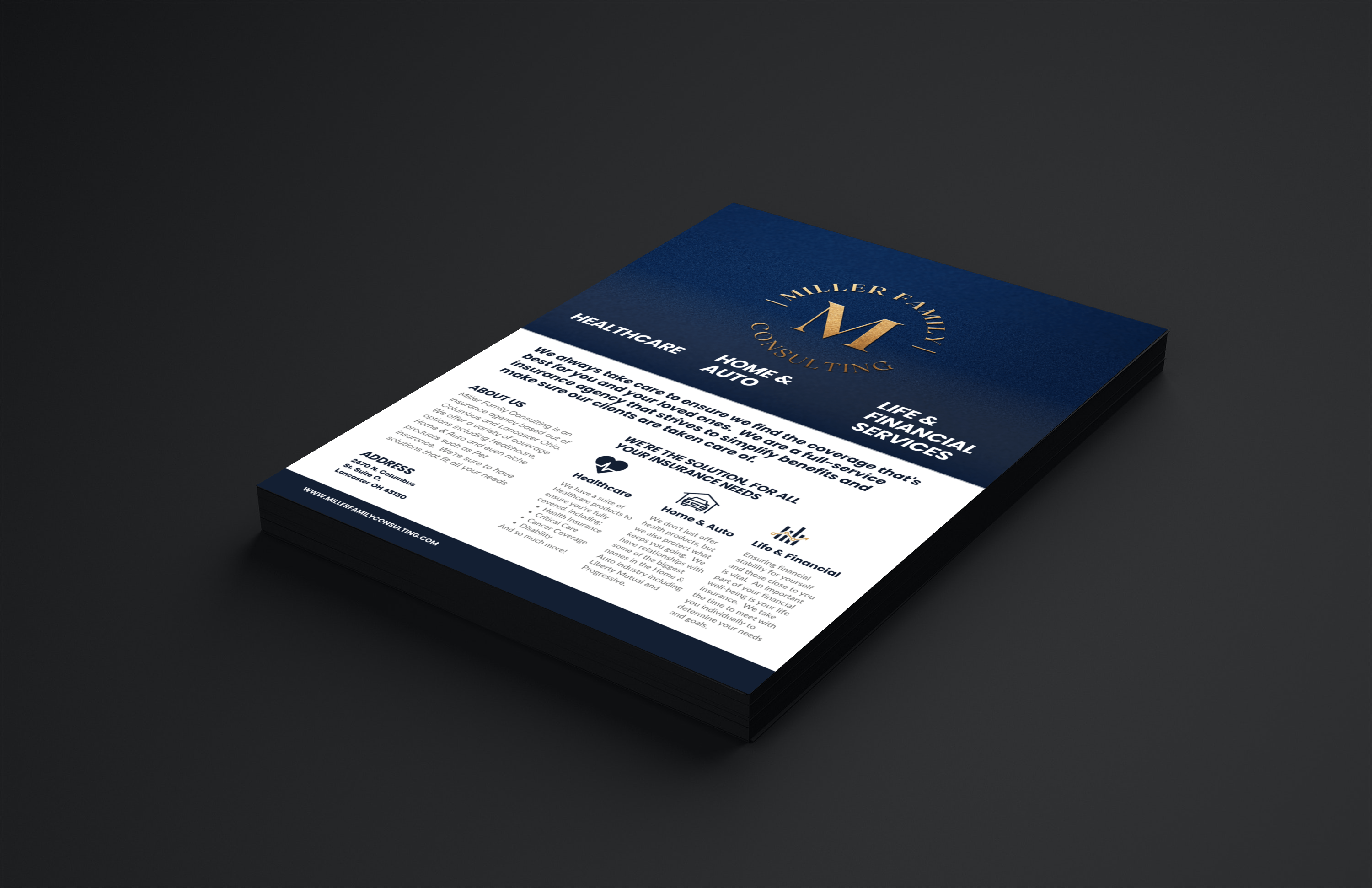 Marketing Flyer Mockup, text is irrelavent